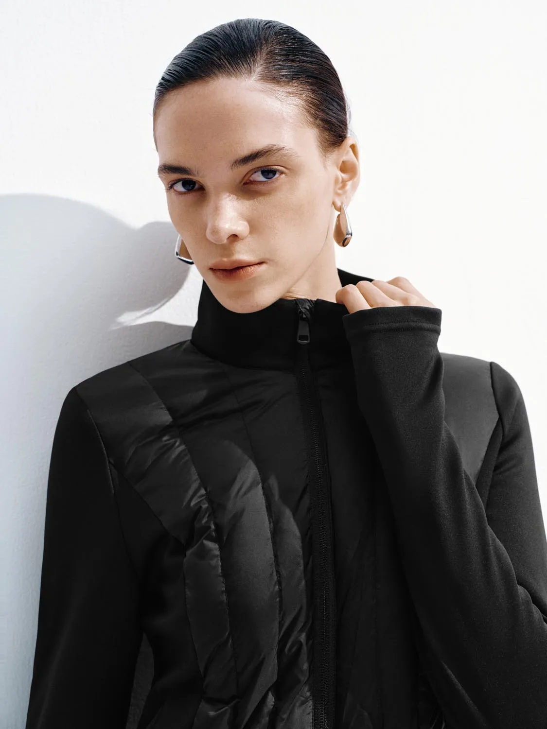 Cinched Waist Skinny Quilted Jackets sold by Urban Revivo product image thumbnail 3