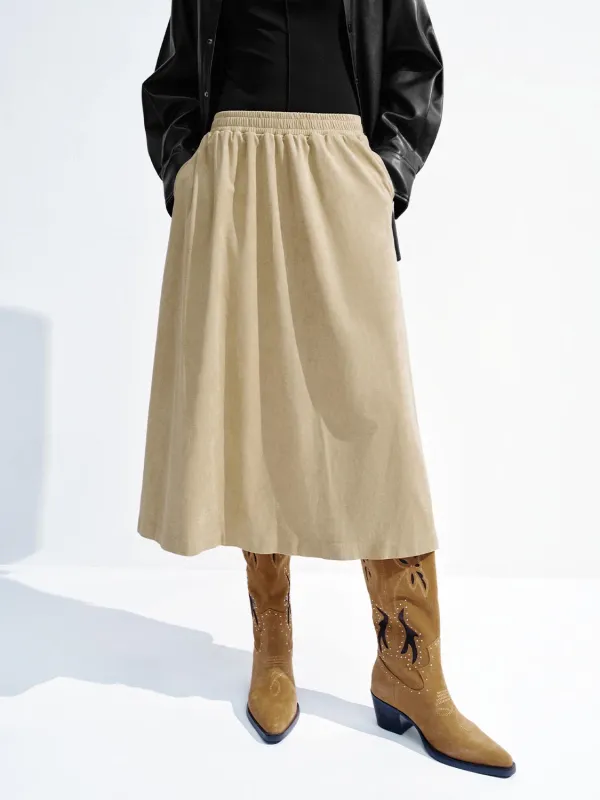 Pull On A-Line Midi Skirts sold by Urban Revivo