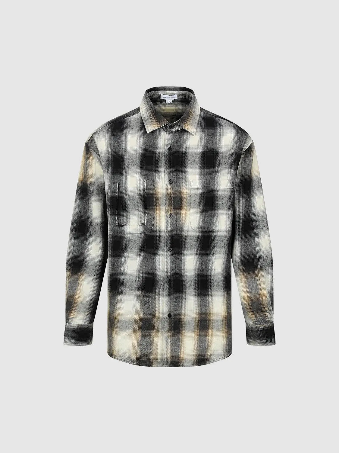 Loose Fit Ripped Check Shirts sold by Urban Revivo product image thumbnail 4
