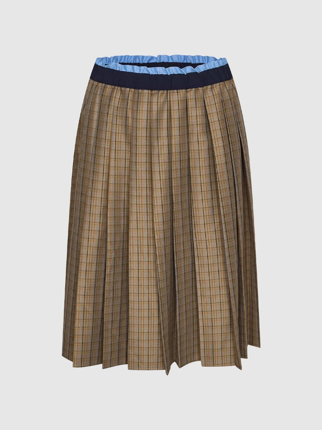 2 In 1 Layered Check Midi Skirts sold by Urban Revivo product image thumbnail 2