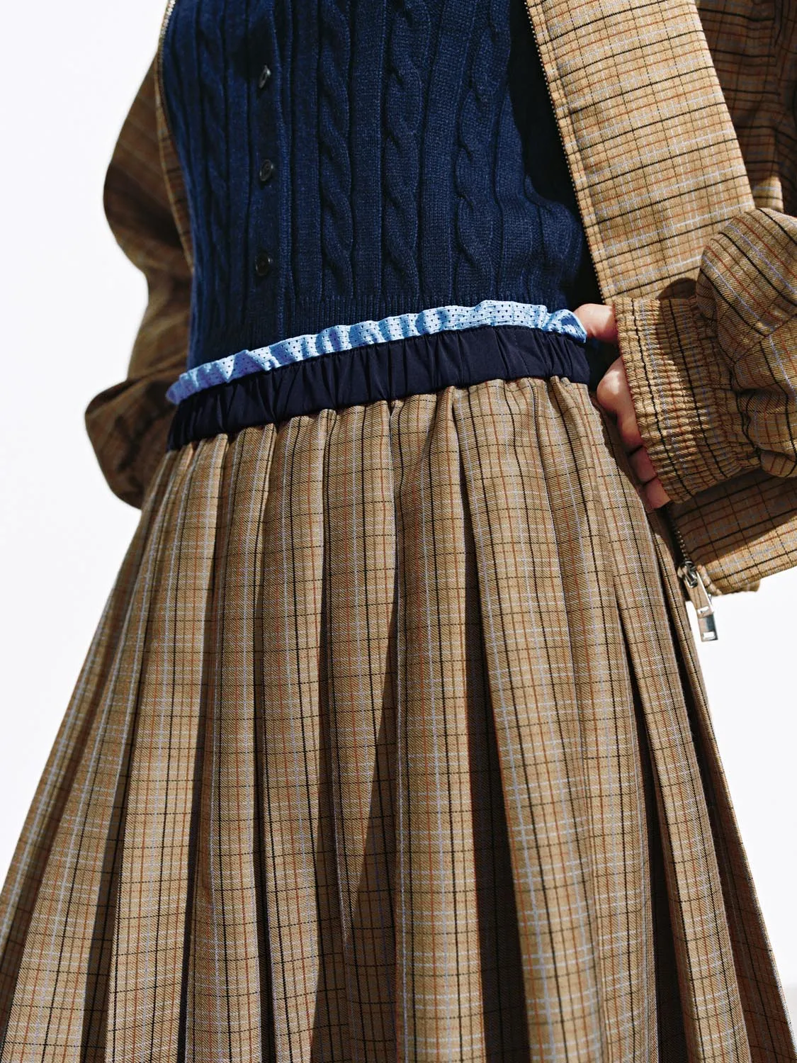 2 In 1 Layered Check Midi Skirts sold by Urban Revivo product image thumbnail 5