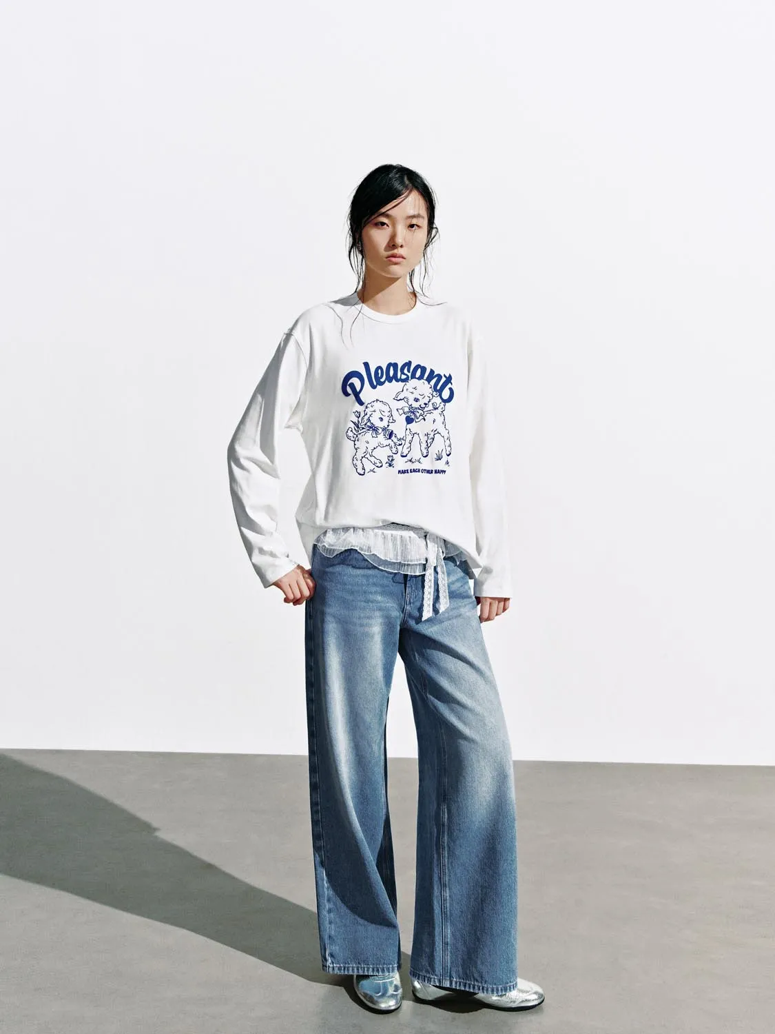 Graphic Long Sleeve T-Shirts sold by Urban Revivo product image thumbnail 3