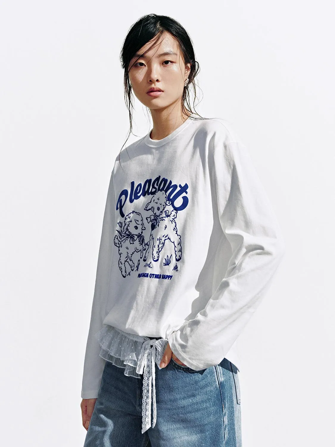 Graphic Long Sleeve T-Shirts sold by Urban Revivo product image thumbnail 2