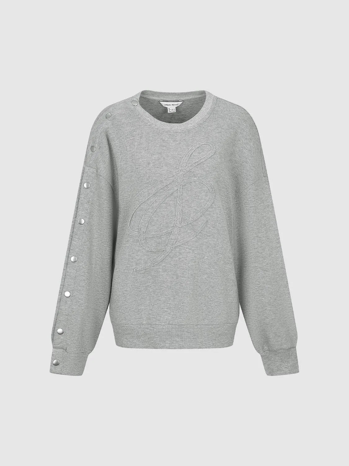 Crew Neck Basic Loose Sweatshirts sold by Urban Revivo product image thumbnail 4