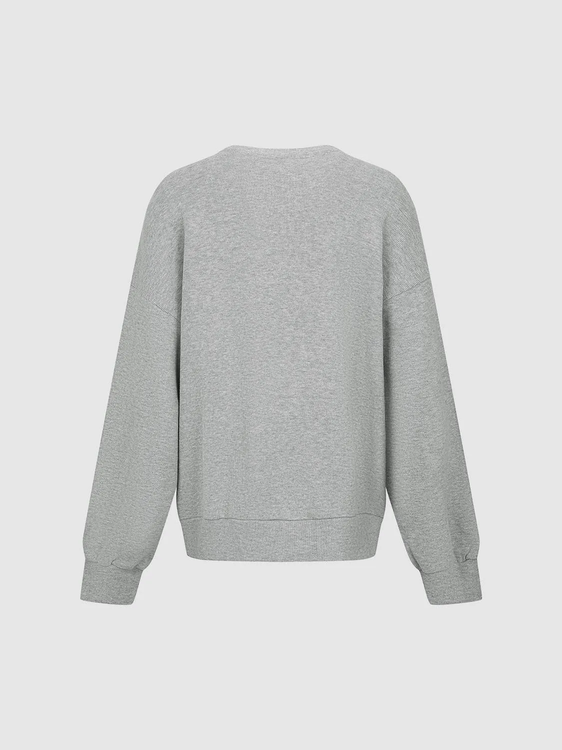Crew Neck Basic Loose Sweatshirts sold by Urban Revivo product image thumbnail 2