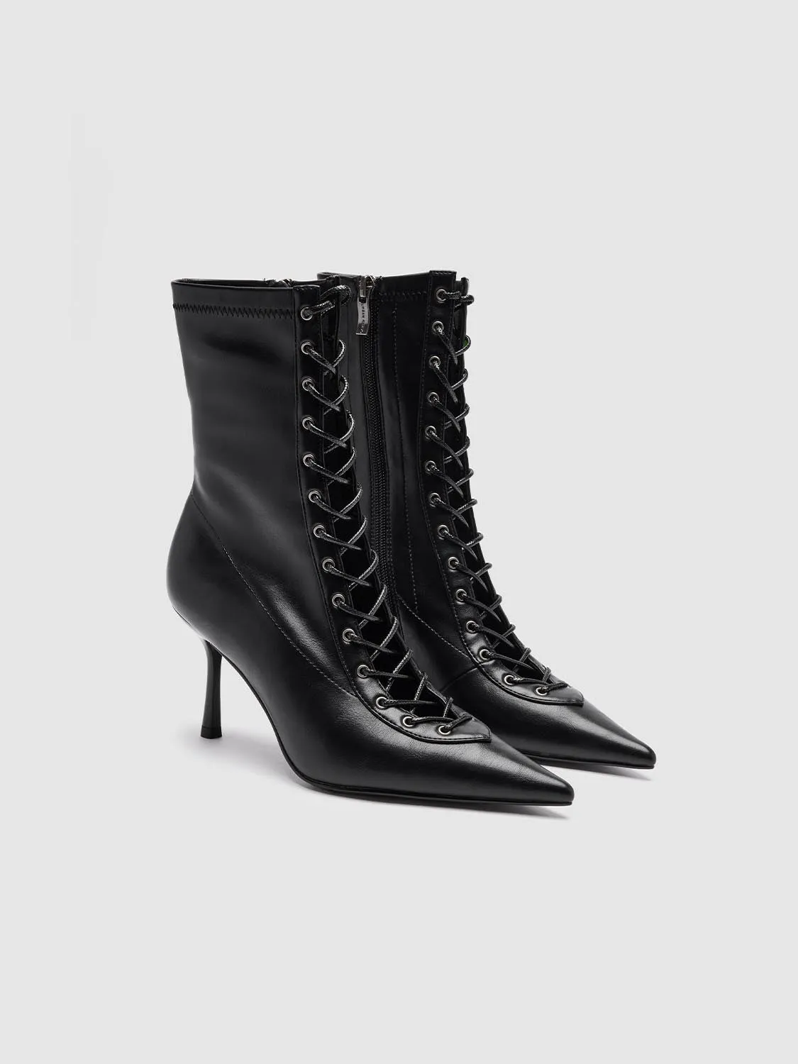 Pointed Toe Lace Up Ankle Boots sold by Urban Revivo