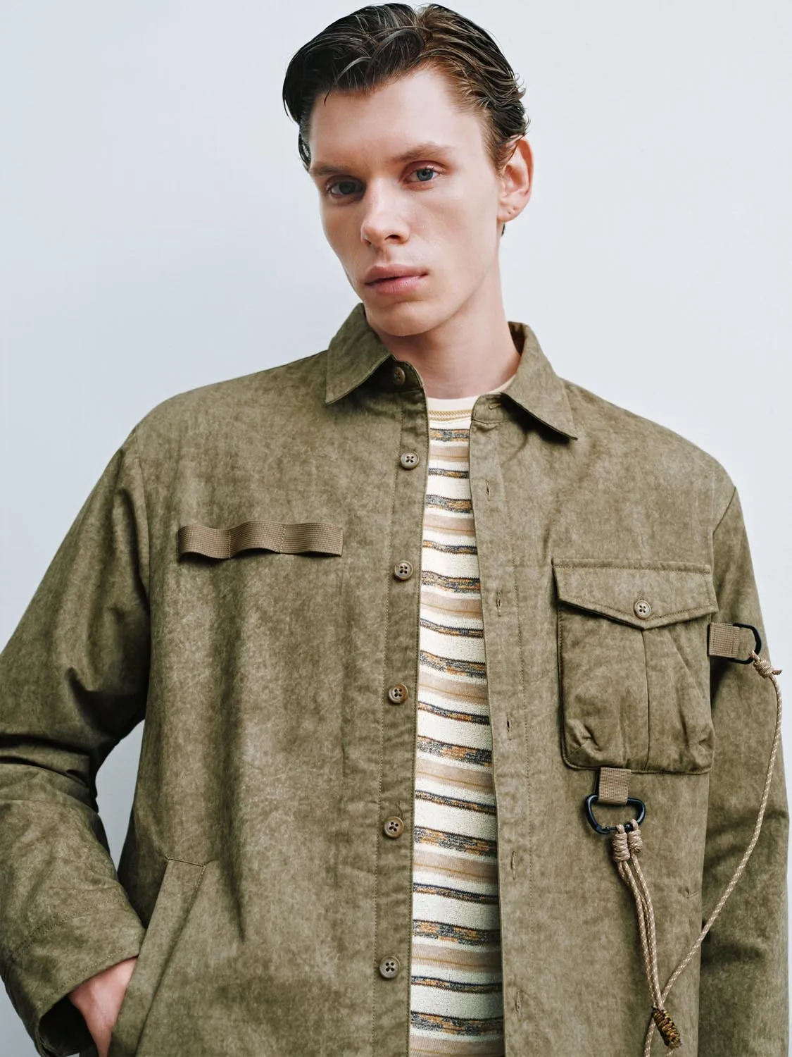 Loose Fit Padded Shirt Jackets sold by Urban Revivo product image thumbnail 3