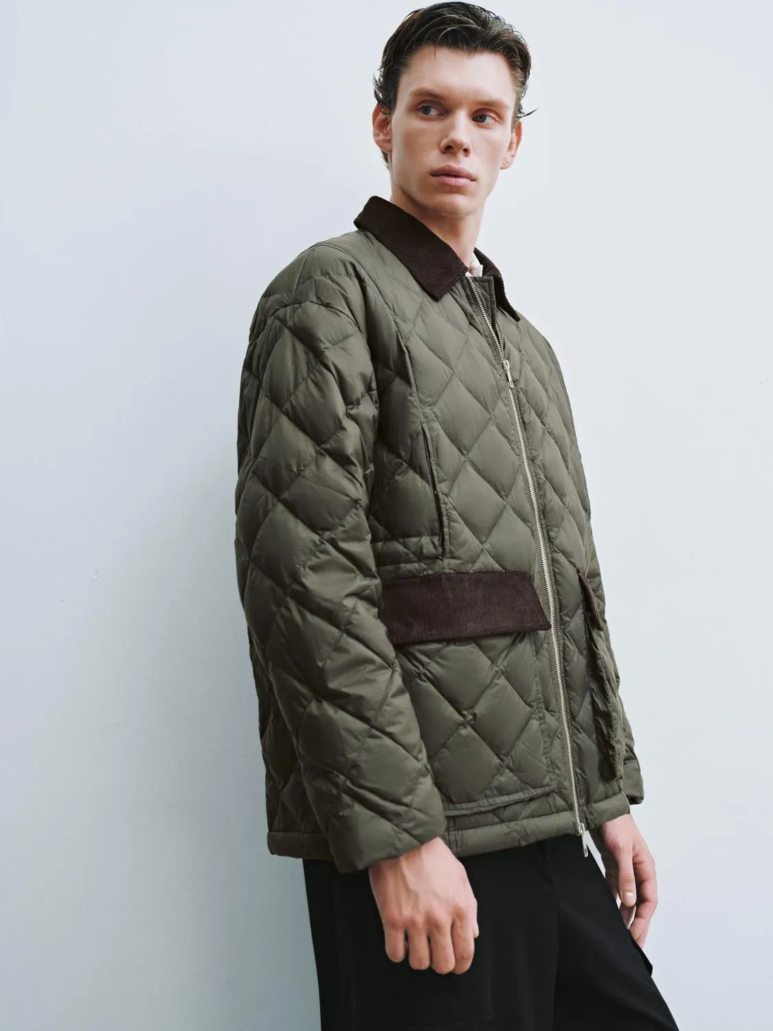 Collared Quilted Down Jackets sold by Urban Revivo product image thumbnail 2
