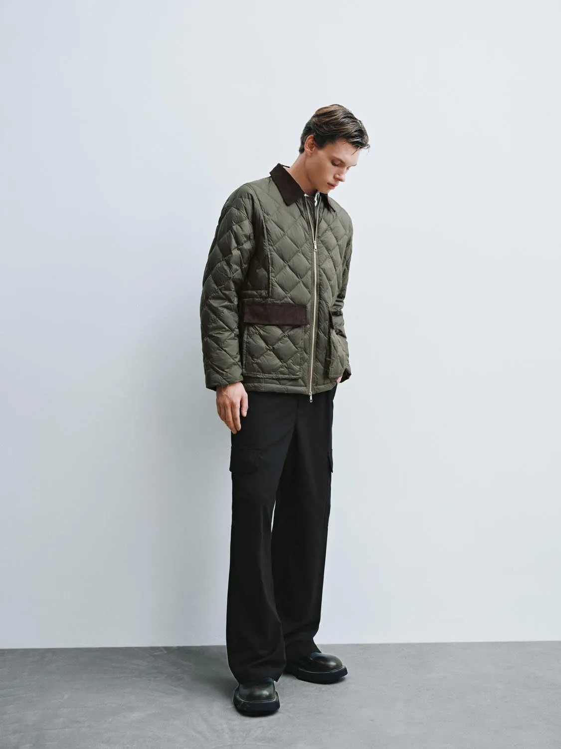 Collared Quilted Down Jackets sold by Urban Revivo product image thumbnail 4