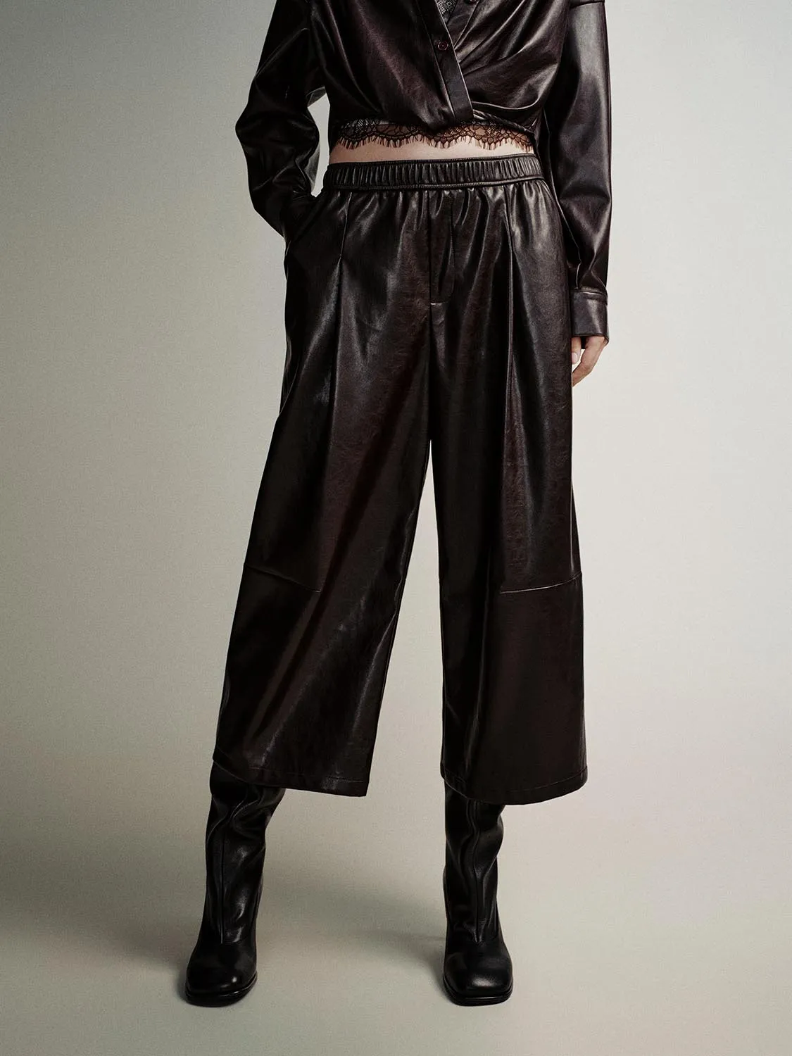 Pull On Wide Leg Pants sold by Urban Revivo