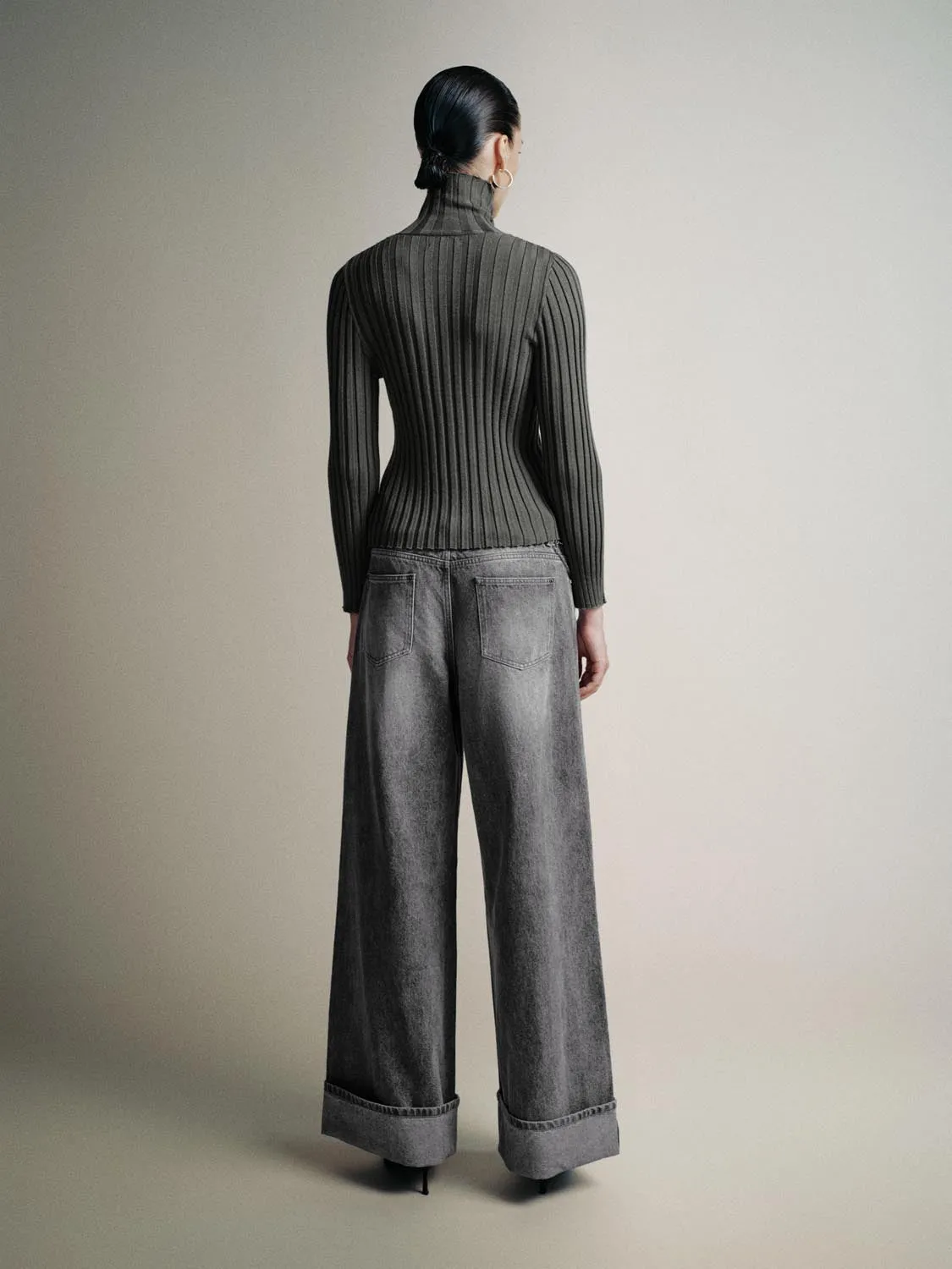 Pull On Wide Leg Jeans sold by Urban Revivo product image thumbnail 4