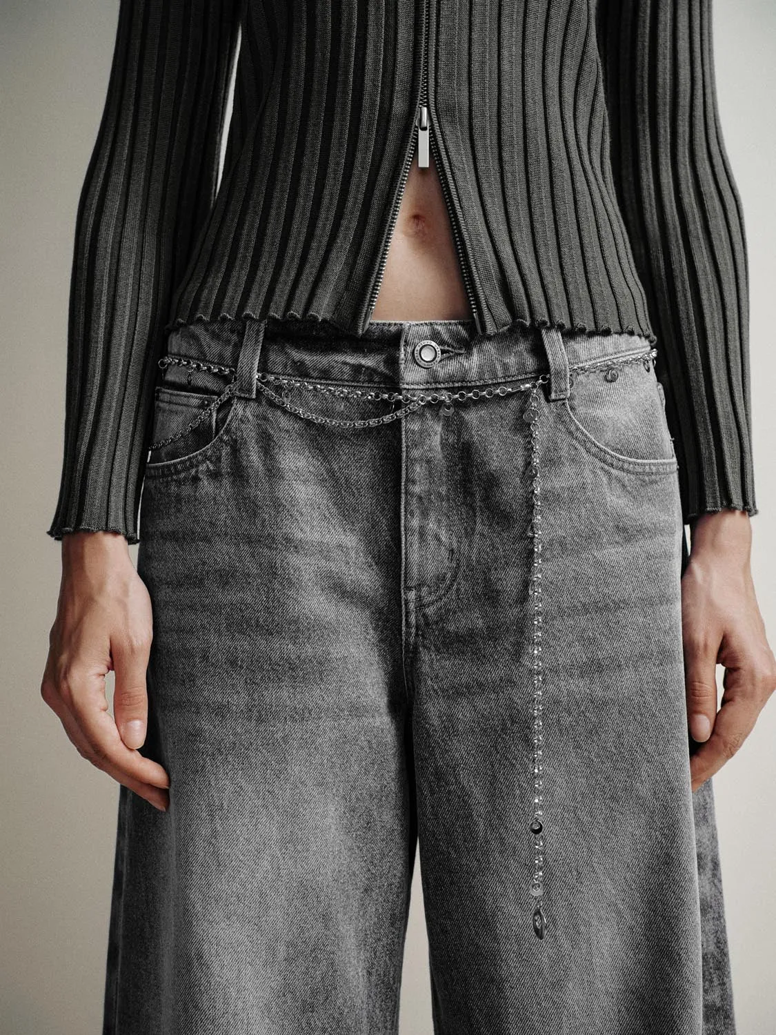 Pull On Wide Leg Jeans sold by Urban Revivo product image thumbnail 5