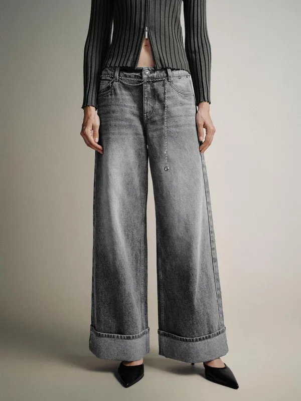 Pull On Wide Leg Jeans sold by Urban Revivo
