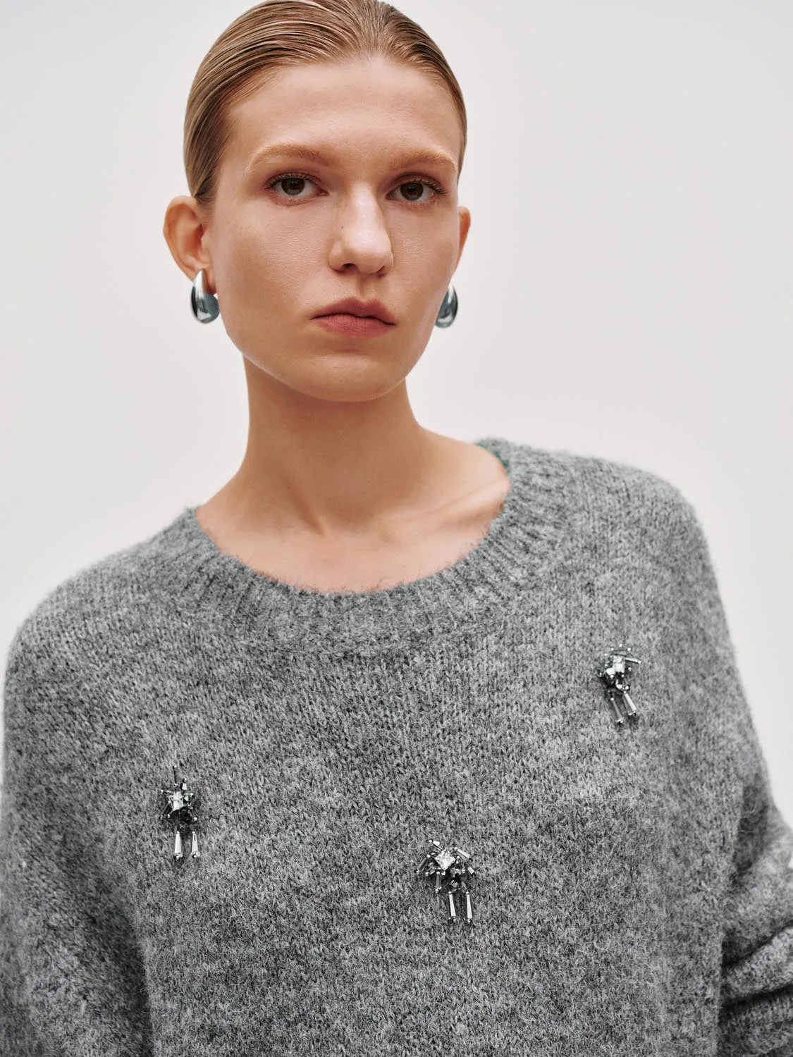 Embellished Long Sleeve Knitted T-Shirts sold by Urban Revivo product image thumbnail 3