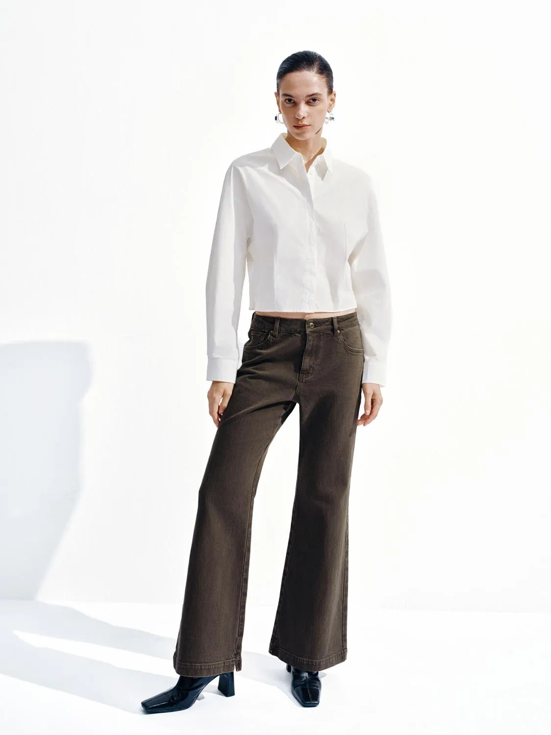 Cropped Fitted Shirts sold by Urban Revivo product image thumbnail 4