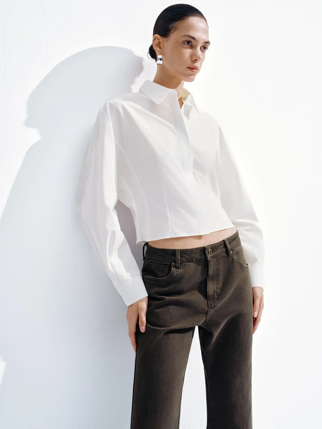 Cropped Fitted Shirts sold by Urban Revivo product image thumbnail 2