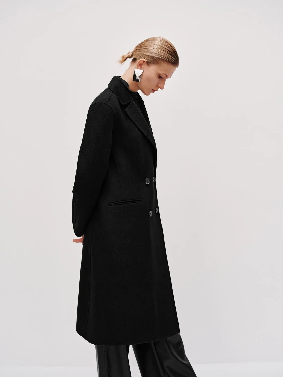 Double Breasted Oversize Wool Blend Coats sold by Urban Revivo product image thumbnail 2