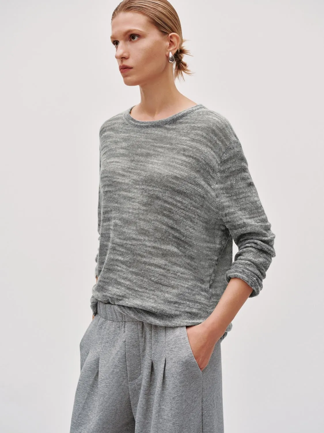 Long Sleeve Knitted T-Shirts sold by Urban Revivo product image thumbnail 2