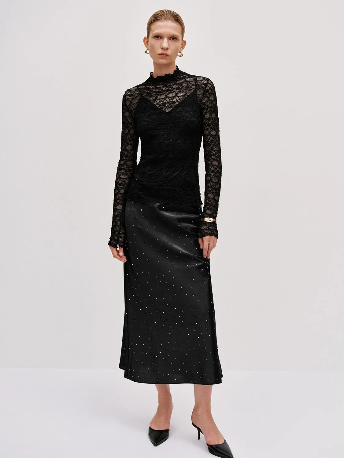 Skinny Lace Long Sleeve T-Shirts sold by Urban Revivo product image thumbnail 4