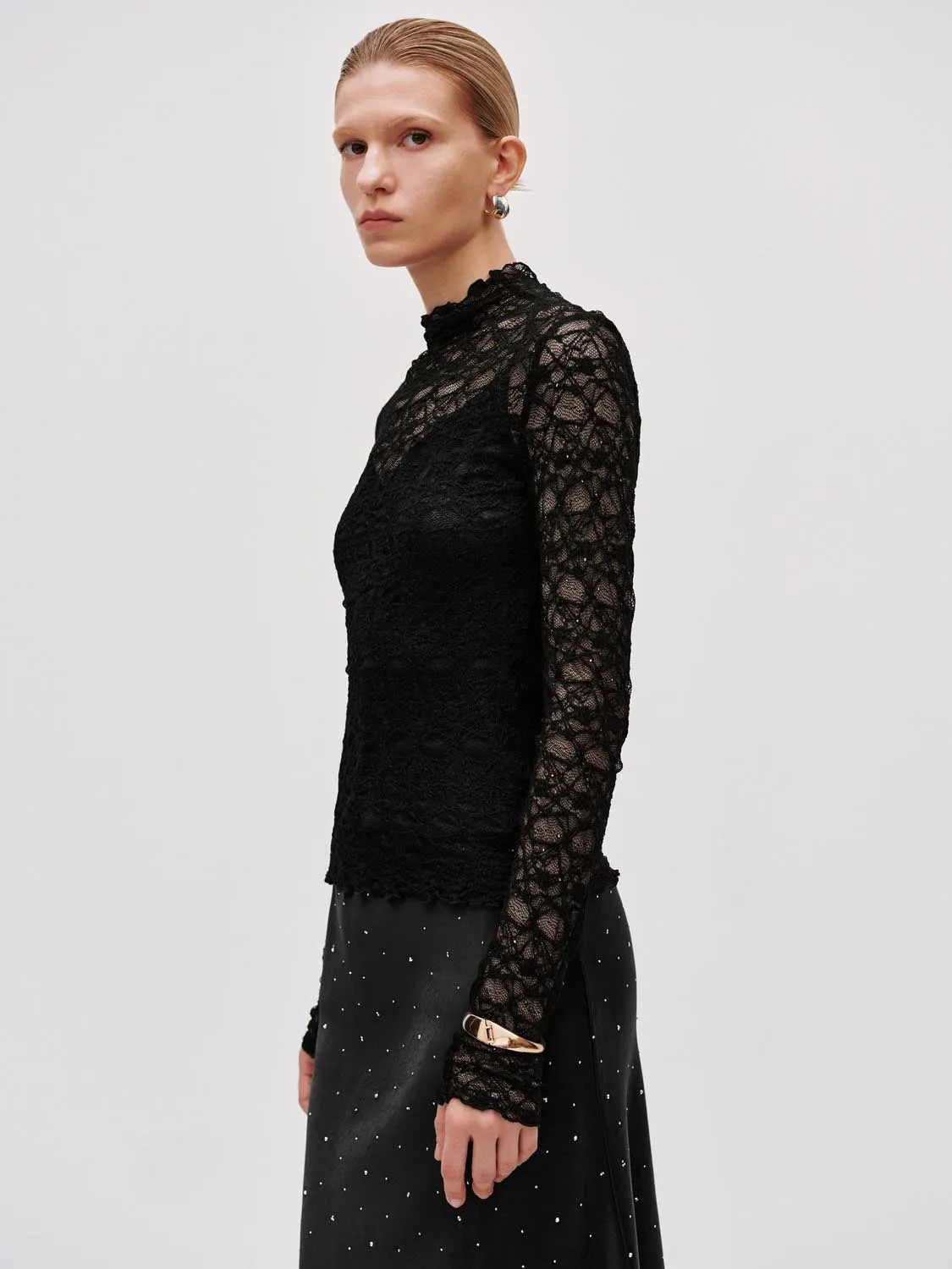 Skinny Lace Long Sleeve T-Shirts sold by Urban Revivo product image thumbnail 2