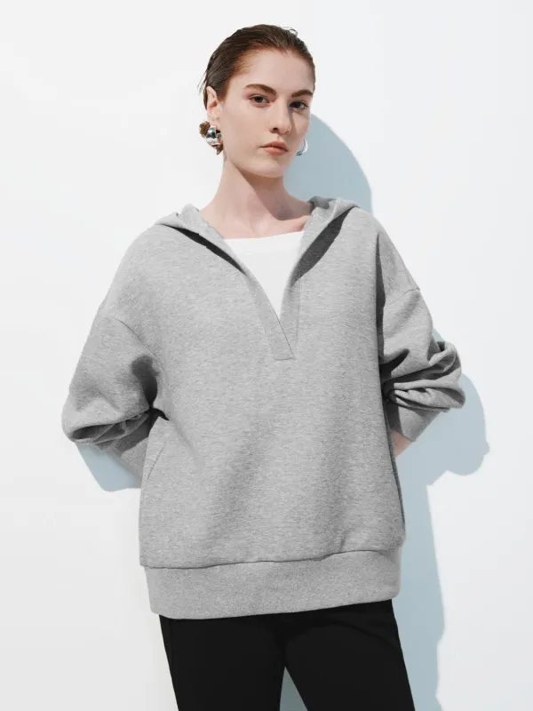 Hooded V-Neck Sweatshirts sold by Urban Revivo