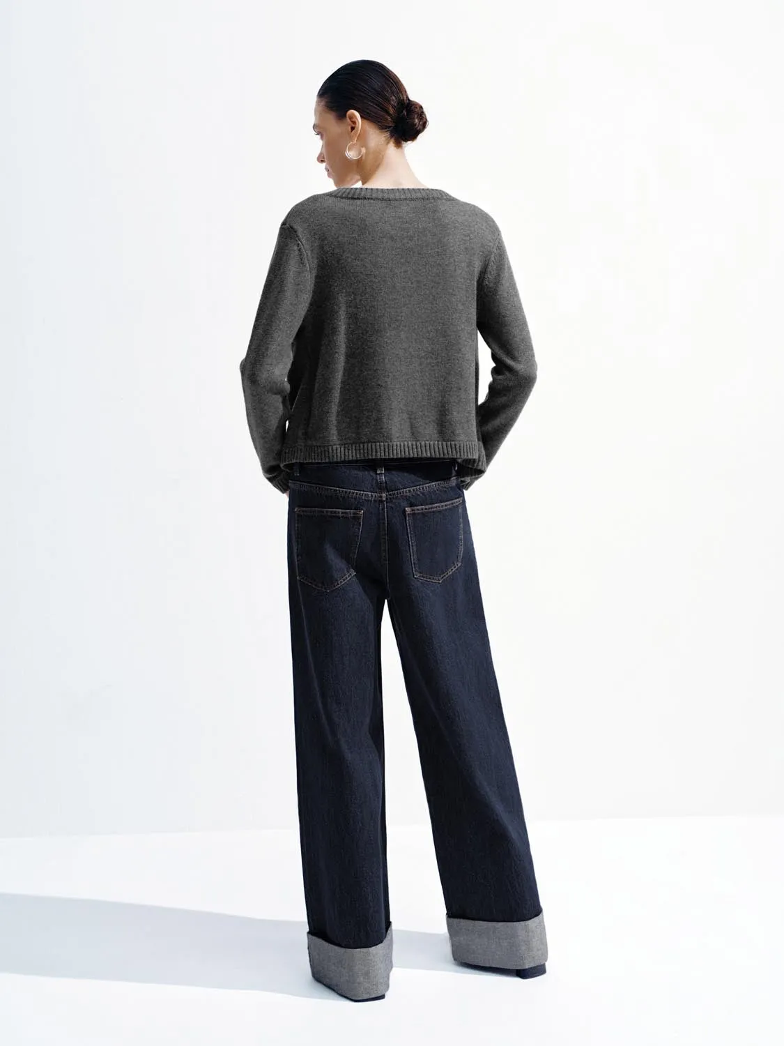 Cuffed Wide Leg Jeans sold by Urban Revivo product image thumbnail 4