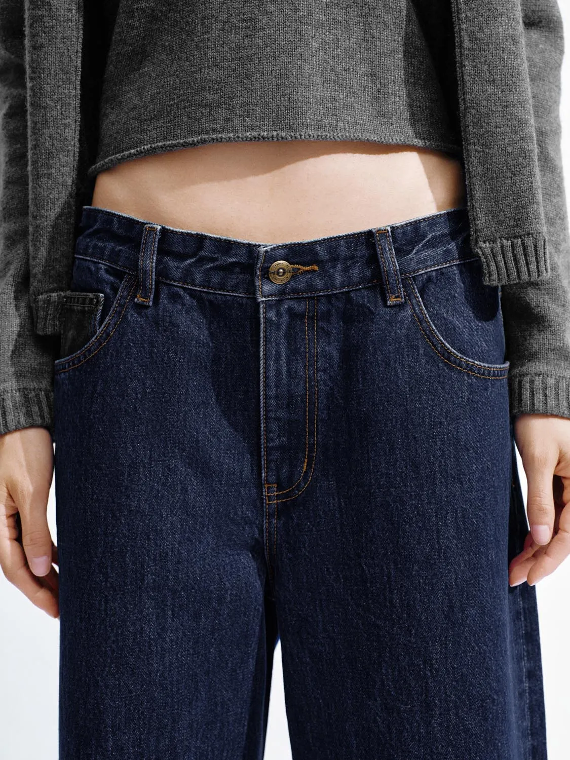 Cuffed Wide Leg Jeans sold by Urban Revivo product image thumbnail 5