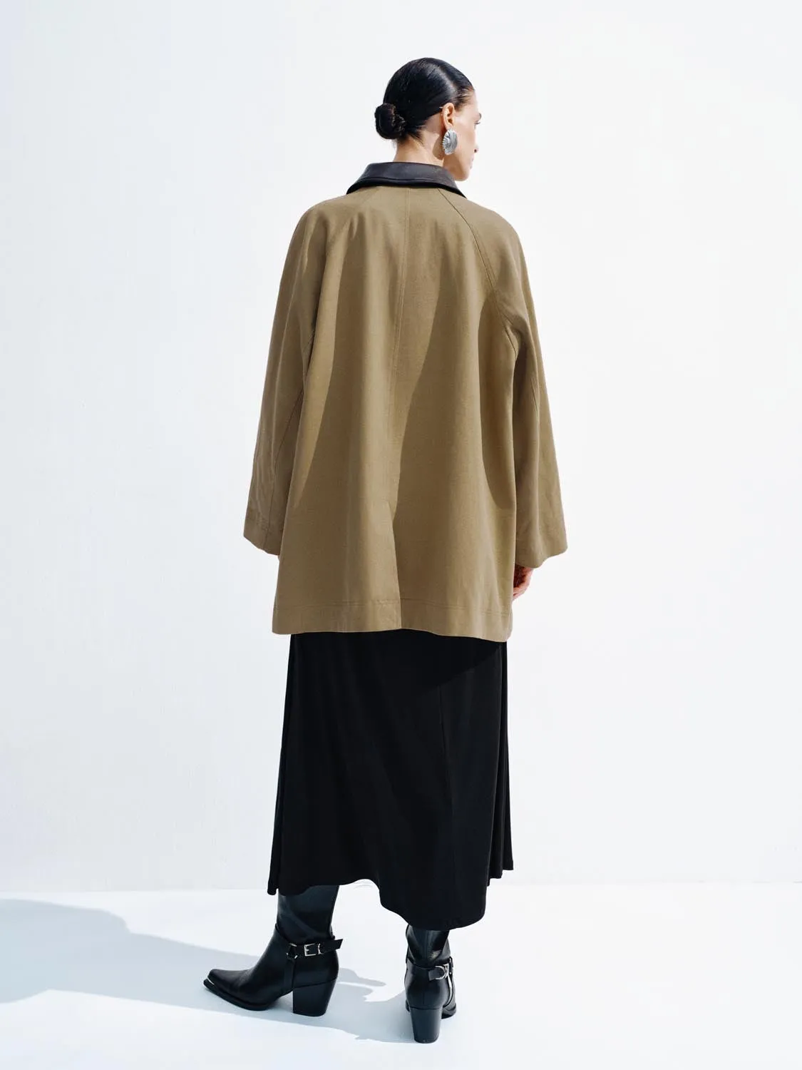 Contrast Collar Oversize Coats sold by Urban Revivo product image thumbnail 4