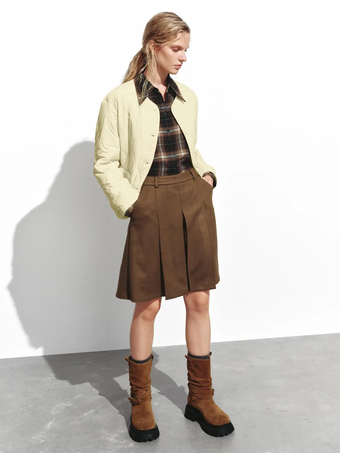 Patch Pocket Quilted Puffer Jackets sold by Urban Revivo product image thumbnail 4