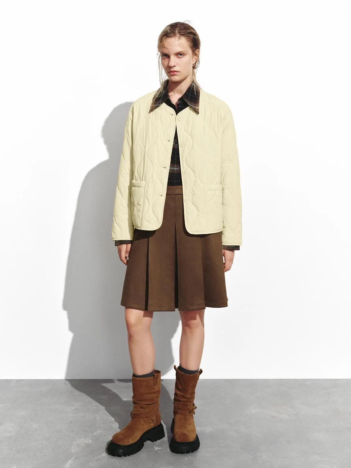 Patch Pocket Quilted Puffer Jackets sold by Urban Revivo product image thumbnail 3