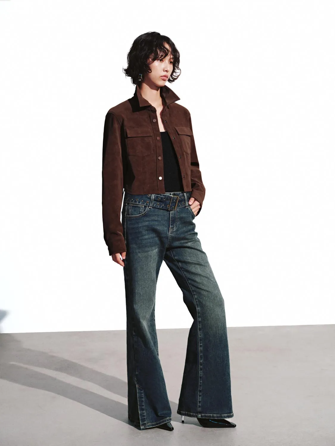 Cropped Flap Pocket Shirts sold by Urban Revivo product image thumbnail 4