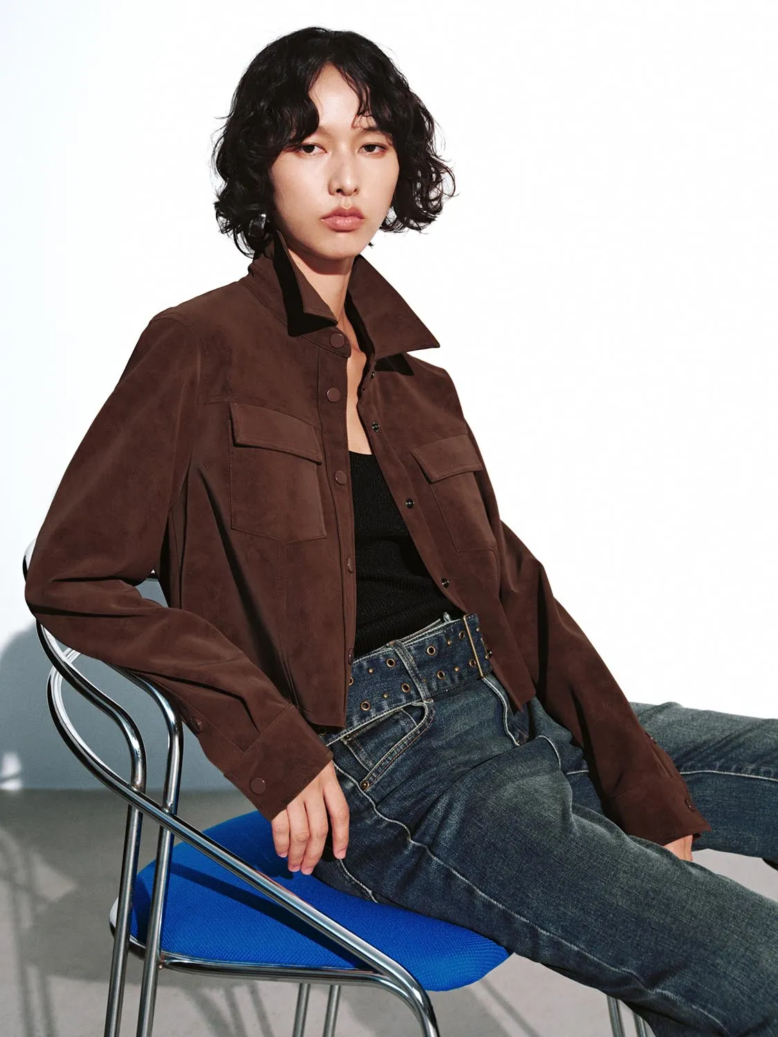 Cropped Flap Pocket Shirts sold by Urban Revivo product image thumbnail 2
