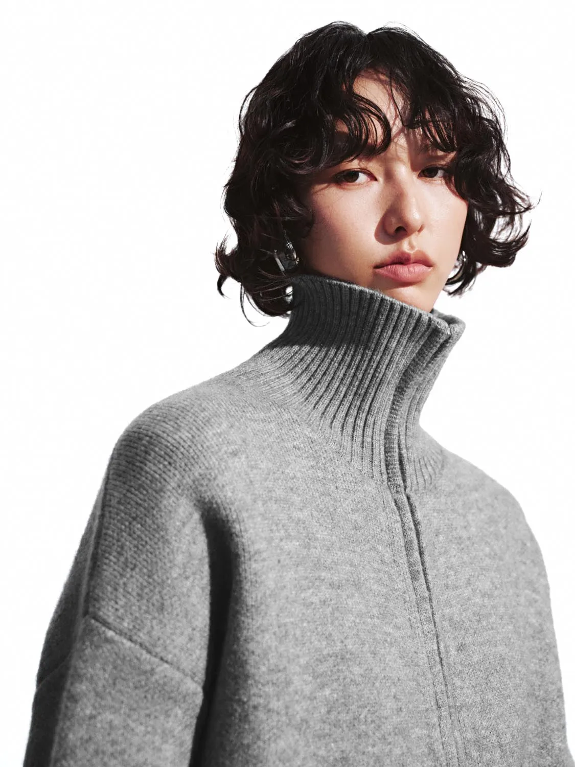 Funnel Neck Full Zip Knitted Cardigans sold by Urban Revivo product image thumbnail 3