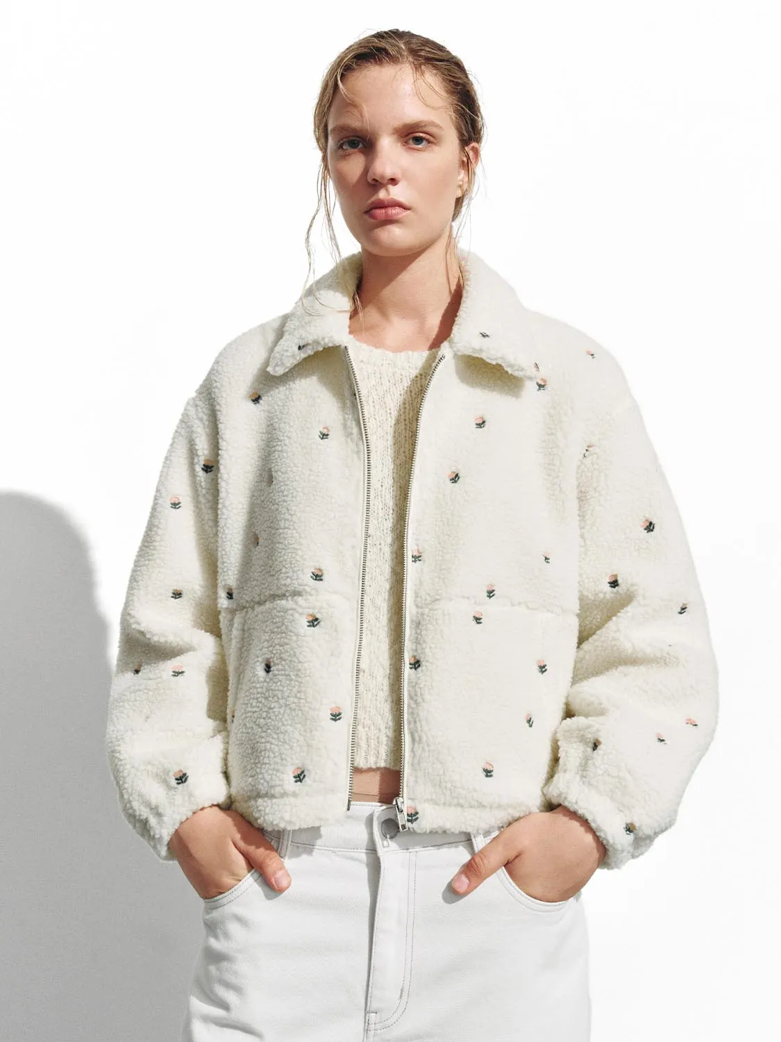 Zip Up Dotted Jackets sold by Urban Revivo