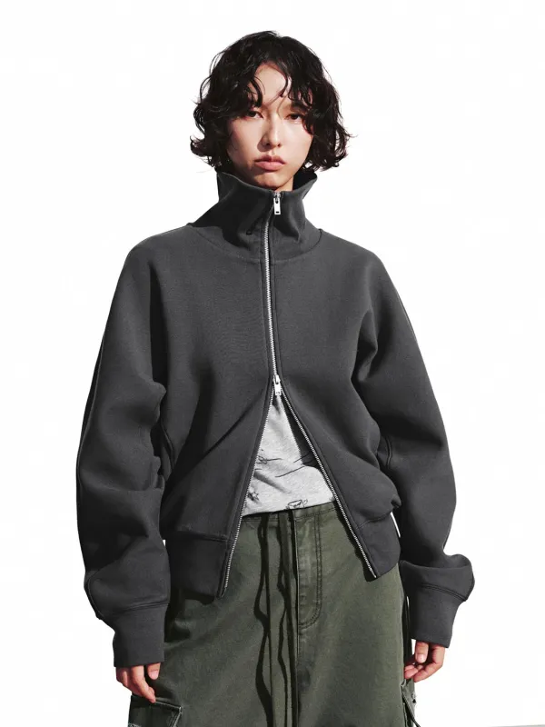 Stand Collar Full Zip Bomber Jackets sold by Urban Revivo