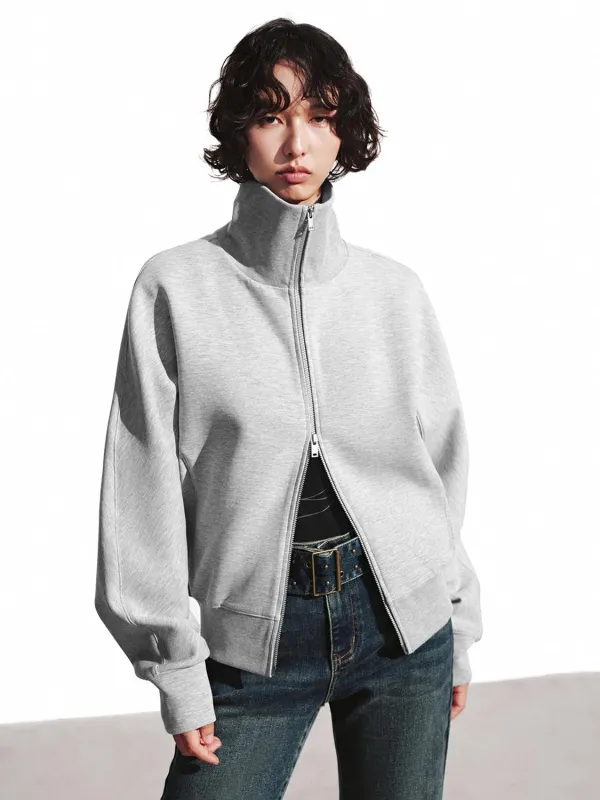 Stand Collar Full Zip Bomber Jackets sold by Urban Revivo