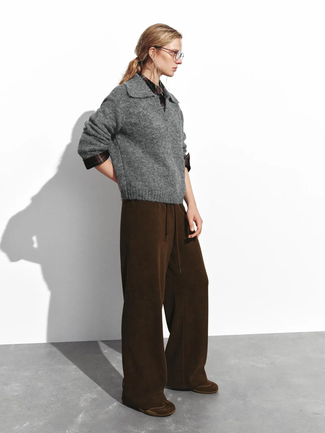 Large Collar Long Sleeve Knitted T-Shirts sold by Urban Revivo product image thumbnail 5