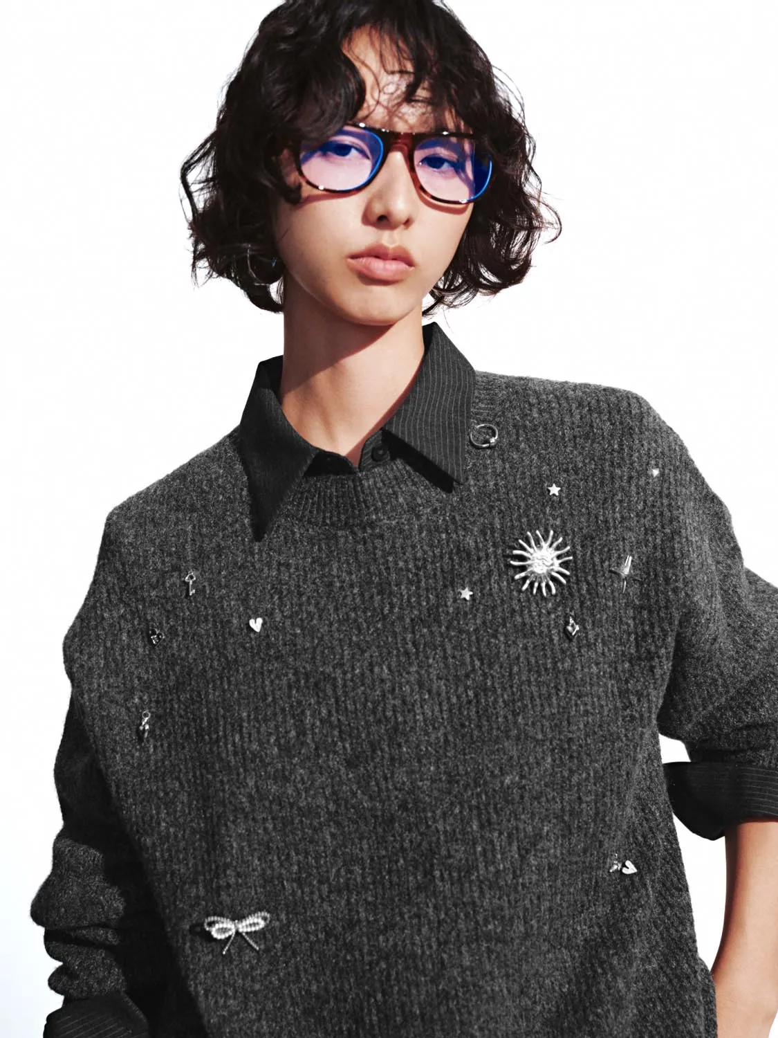 Embellished Long Sleeve Knitted T-Shirts sold by Urban Revivo product image thumbnail 3