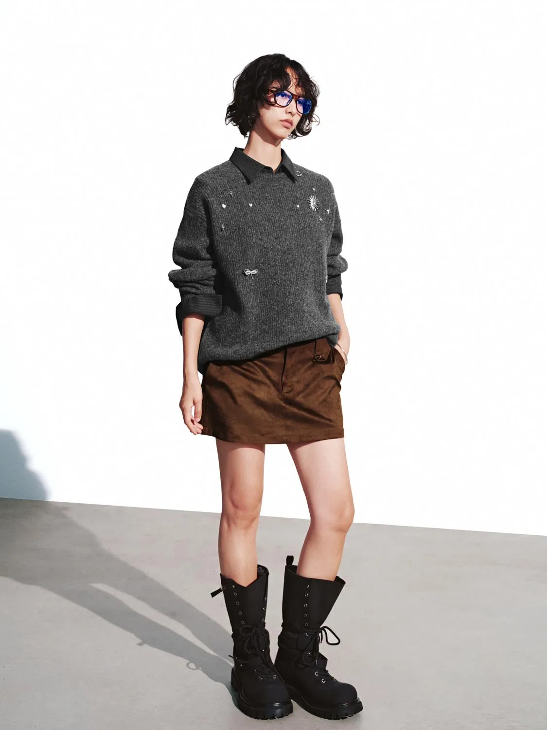 Embellished Long Sleeve Knitted T-Shirts sold by Urban Revivo product image thumbnail 5