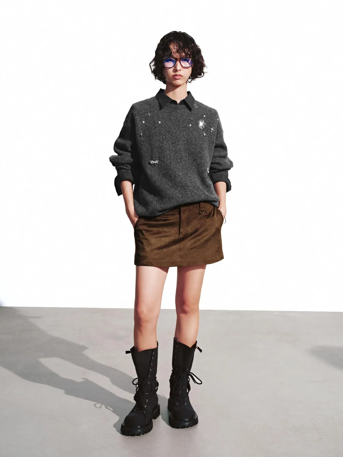 Embellished Long Sleeve Knitted T-Shirts sold by Urban Revivo product image thumbnail 4