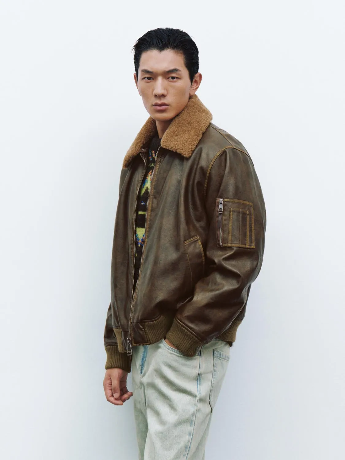 Collared Bomber Jackets sold by Urban Revivo product image thumbnail 2