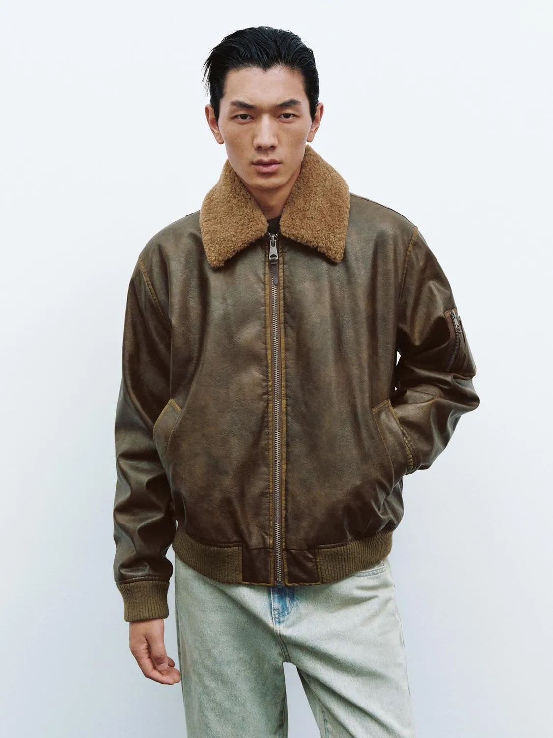 Collared Bomber Jackets sold by Urban Revivo