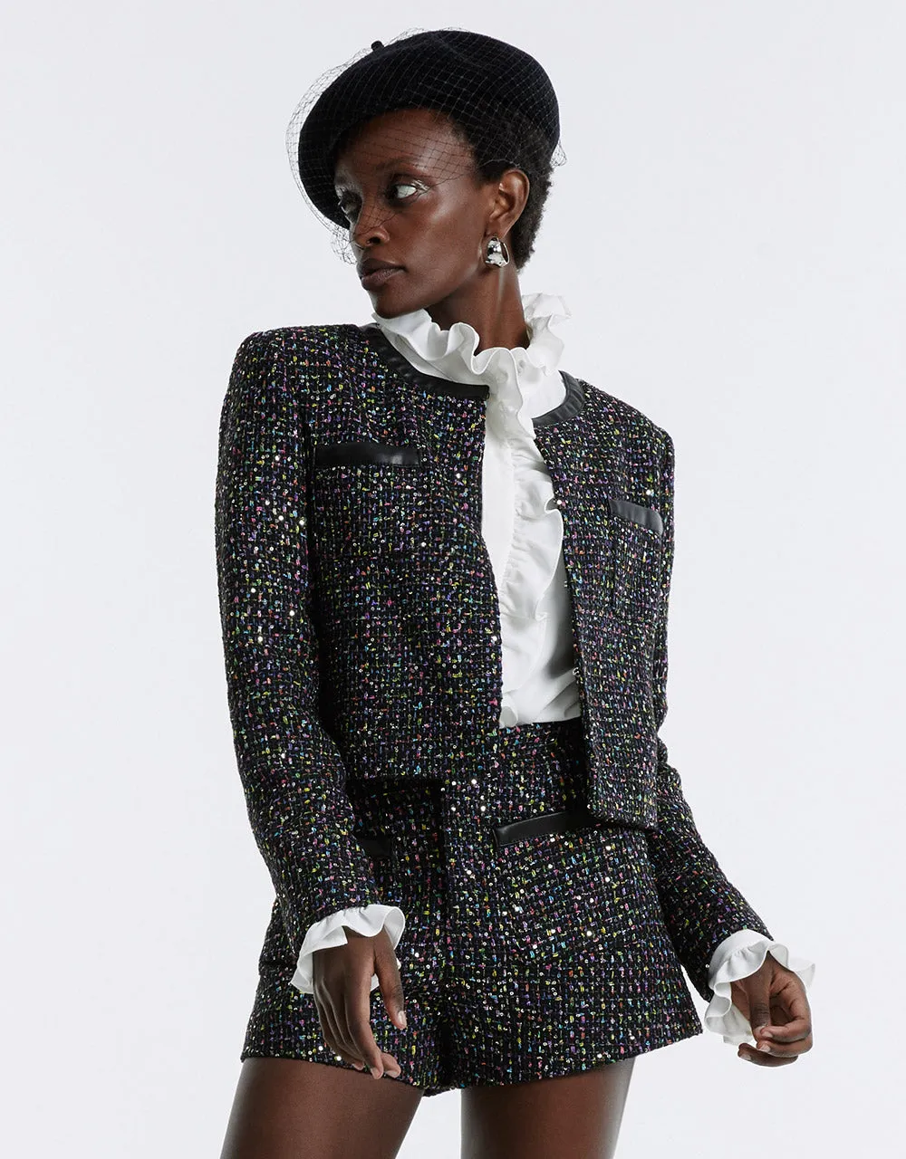 Cropped Tweed Cardigan sold by Urban Revivo