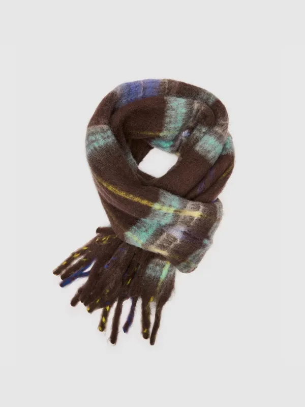 Tassel Hem Contrast Striped Scarf sold by Urban Revivo