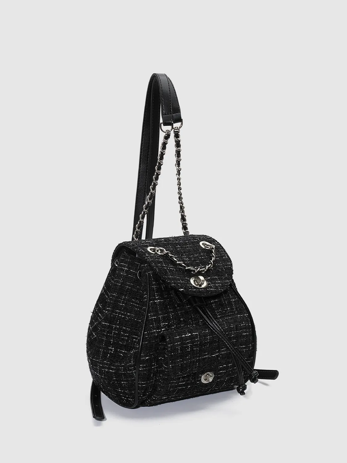 Chain Detail Tweed Backpacks sold by Urban Revivo product image thumbnail 3