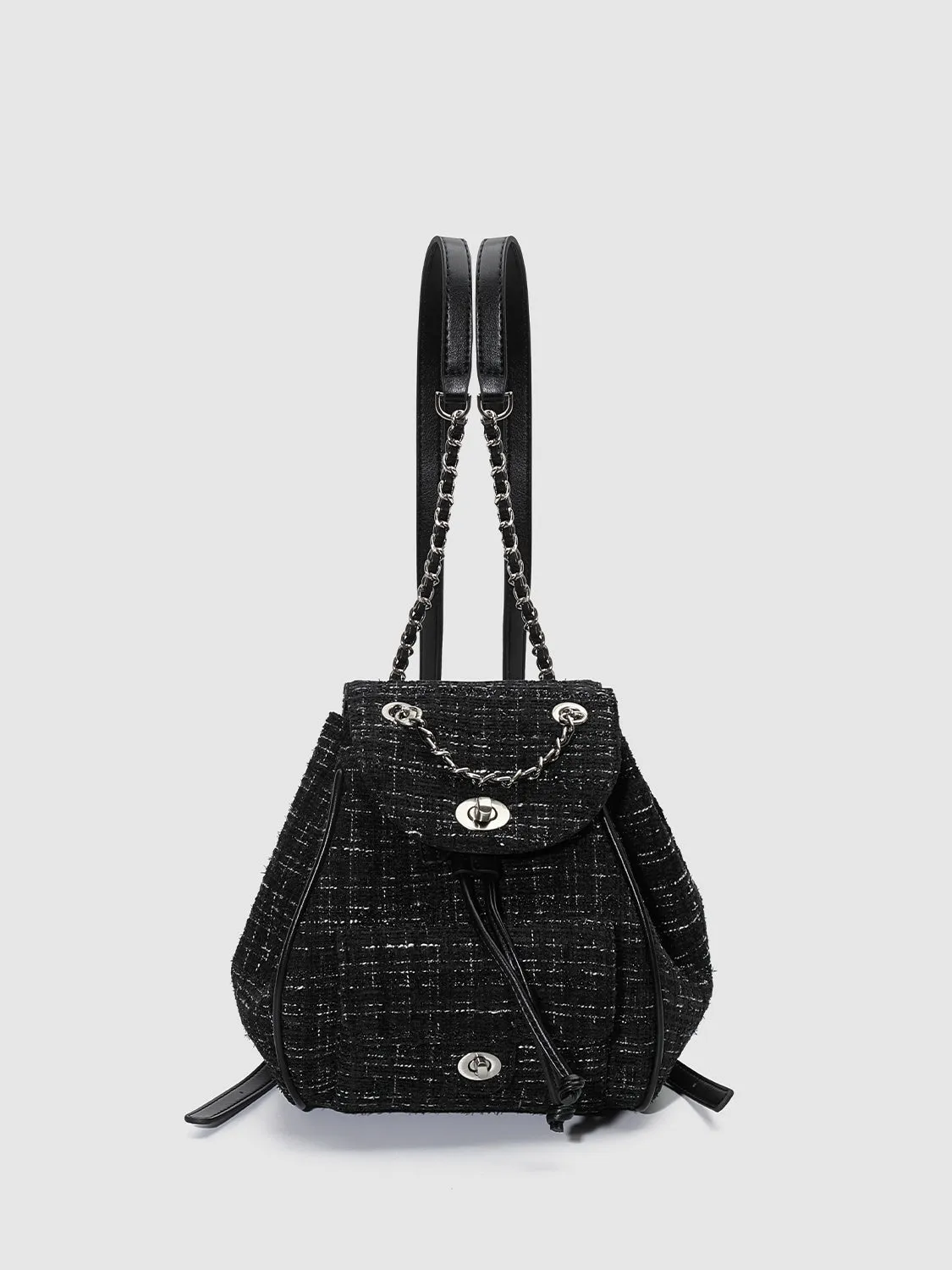 Chain Detail Tweed Backpacks sold by Urban Revivo