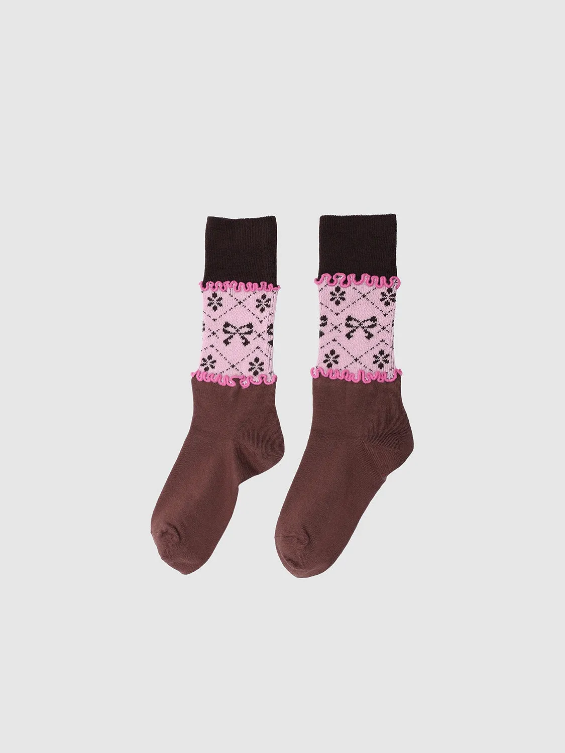 Contrast Frill Edge Socks sold by Urban Revivo