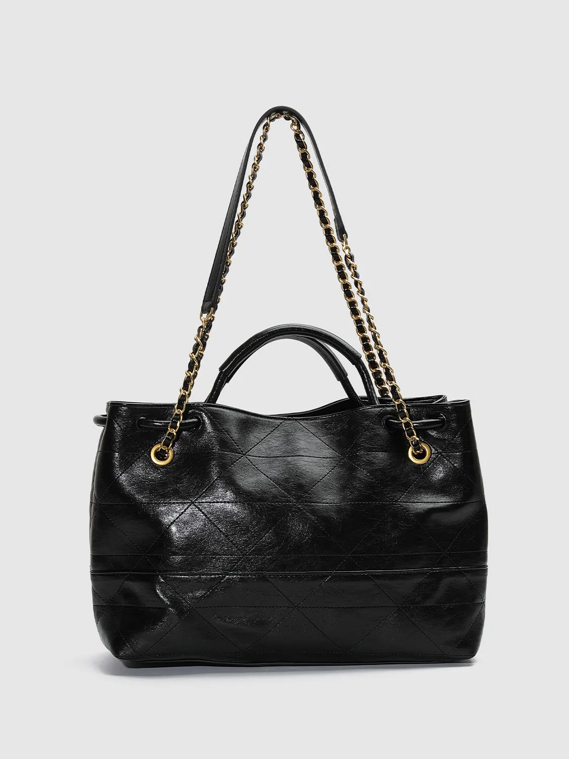 Faux Leather Oversize Handle Shoulder Bags sold by Urban Revivo product image thumbnail 2