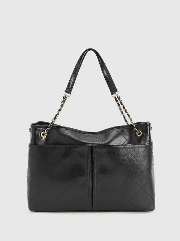 Faux Leather Oversize Shoulder Bags sold by Urban Revivo