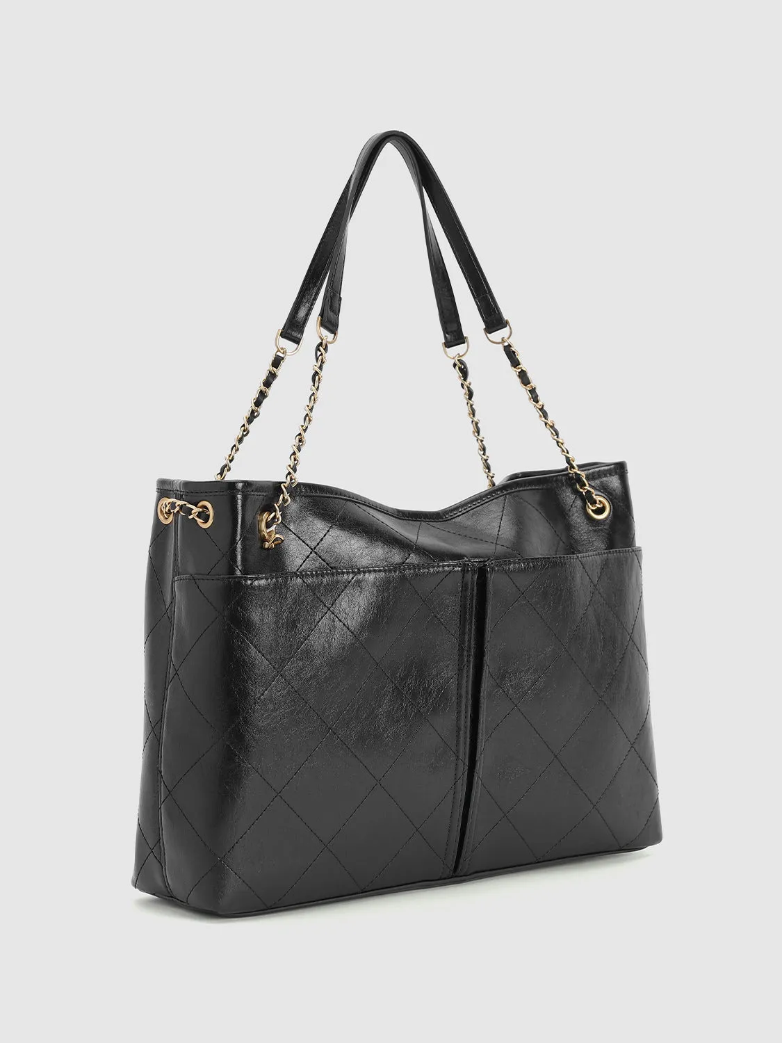 Faux Leather Oversize Shoulder Bags sold by Urban Revivo product image thumbnail 3